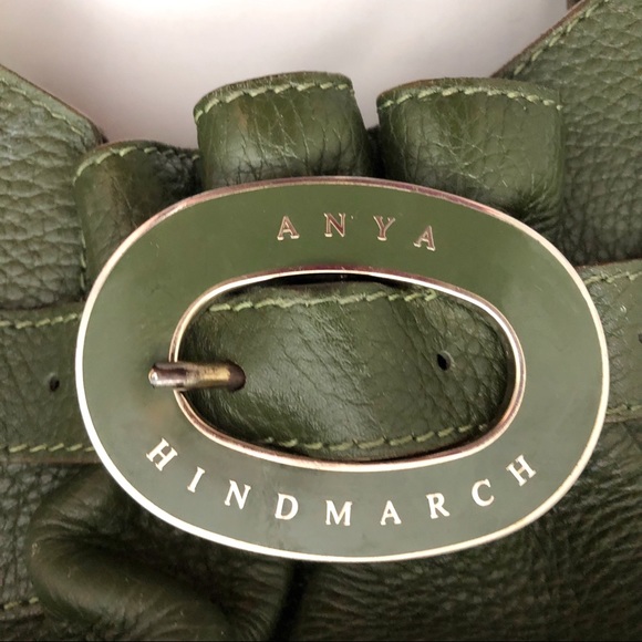 Anya Hindmarch Olive Green Leather Handbag - Picture 9 of 13